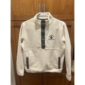 Women University Of Georgia Fleece 1/4 Button Pull Up Small 20.5” Bulldogs